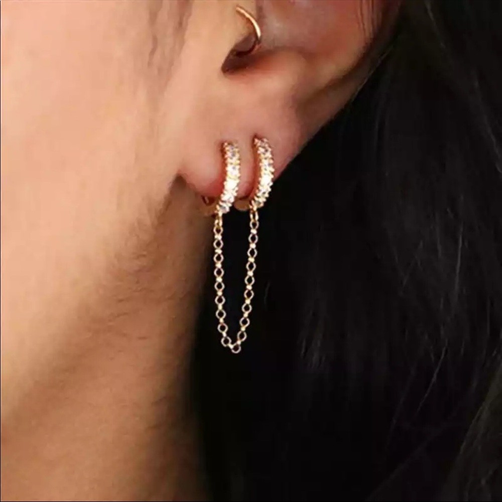 New Two Hole Piercing Earrings - Picture 2 of 9